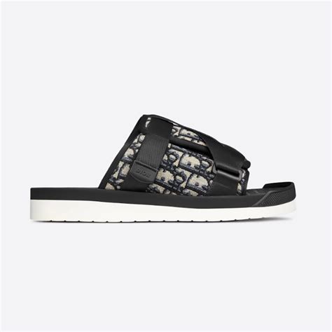 dior oblique men's sandals|Dior oblique jacquard sandals.